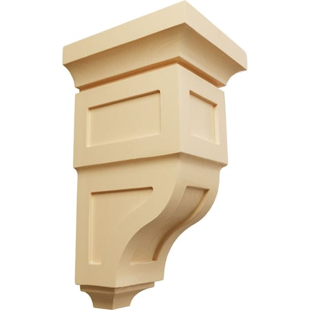 Ekena Millwork 6"W x 6 3/4"D x 12"H Large Reyes Wood Corbel, Maple CORW06X06X12RYMA
